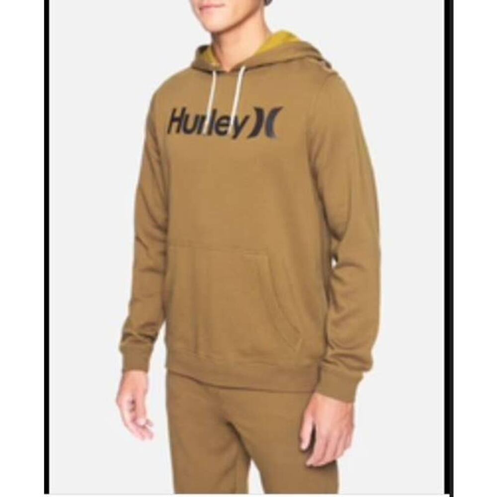 HURLEY BROWN HOODED SWEATSHIRT ADULT SZ MEDIUM